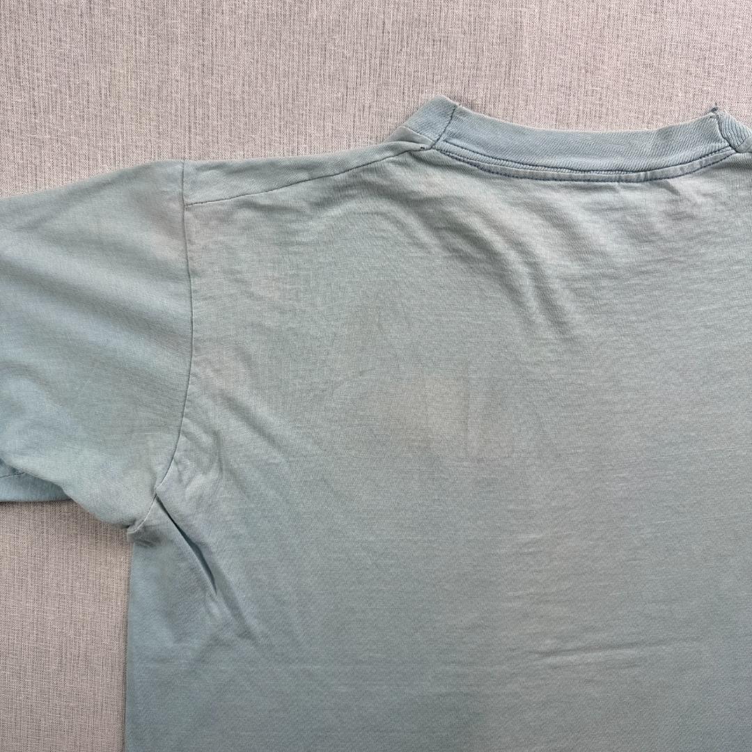 70s 80s ナイキ NIKE スウォッシュロゴ 水色 Tシャツ br-u-2505-012