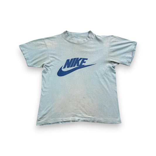 70s 80s ナイキ NIKE スウォッシュロゴ 水色 Tシャツ br-u-2505-012
