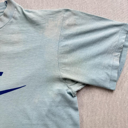 70s 80s ナイキ NIKE スウォッシュロゴ 水色 Tシャツ br-u-2505-012
