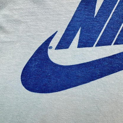 70s 80s ナイキ NIKE スウォッシュロゴ 水色 Tシャツ br-u-2505-012