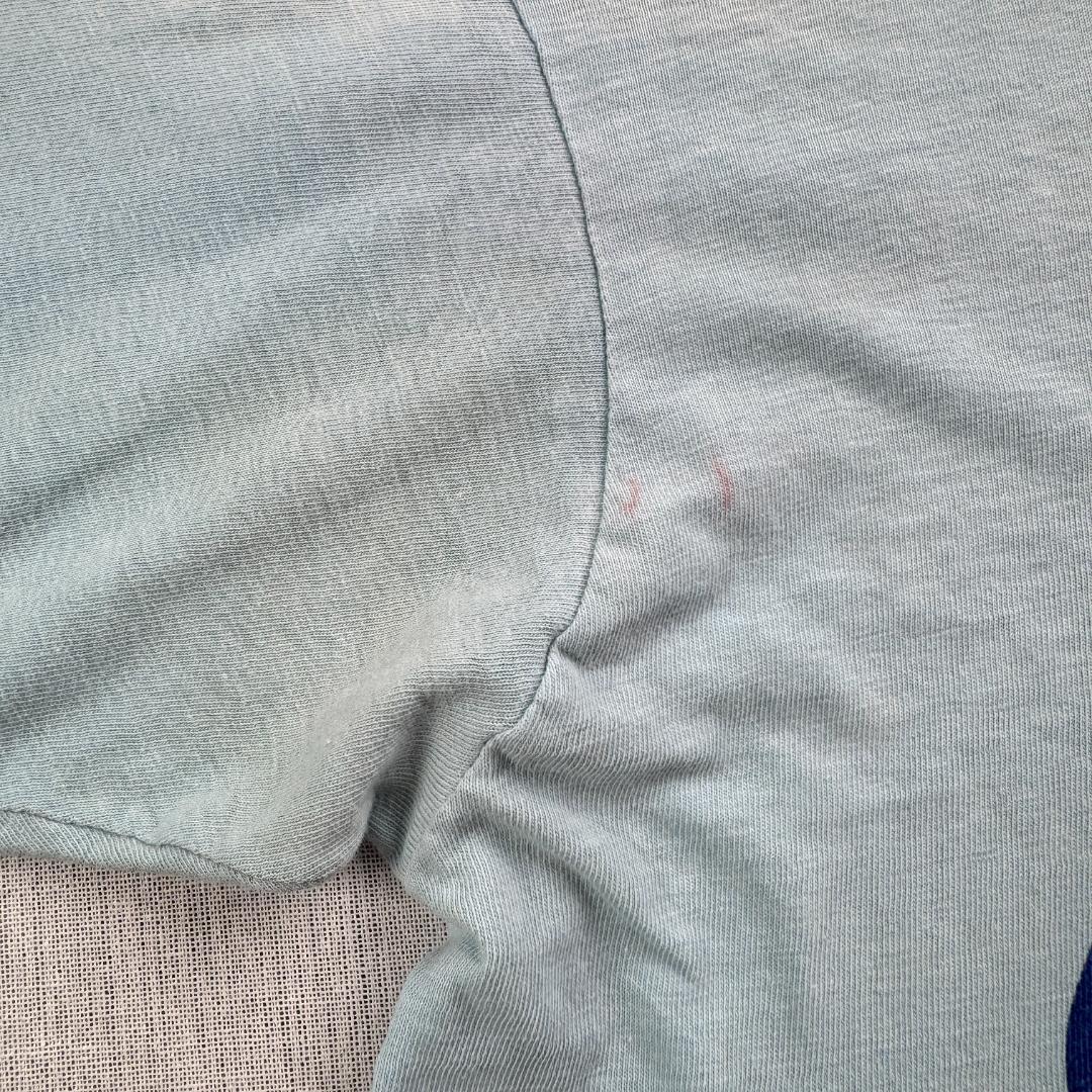 70s 80s ナイキ NIKE スウォッシュロゴ 水色 Tシャツ br-u-2505-012