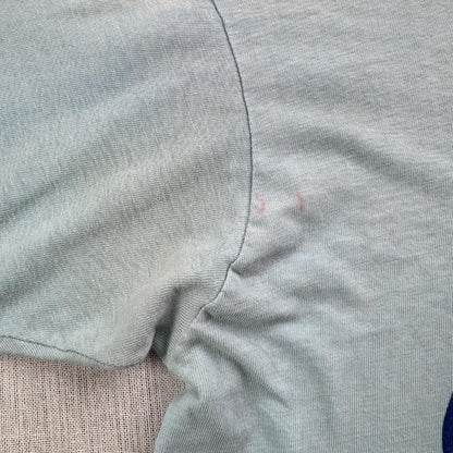 70s 80s ナイキ NIKE スウォッシュロゴ 水色 Tシャツ br-u-2505-012