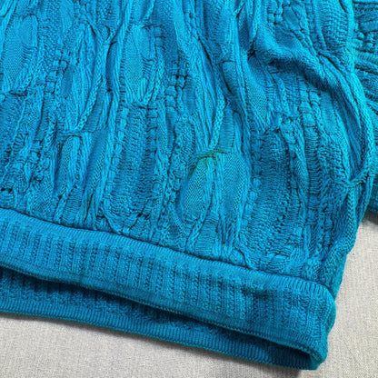 90s COOGI クージー 3D ニット ポロシャツ 編み込み 4X sh-2603-004