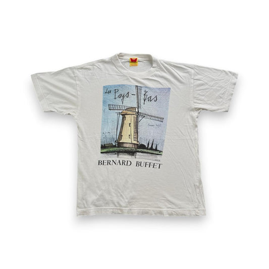 ベルナール ビュフェ Windmill アートT Tシャツ 風車 白 a-u-2505-024