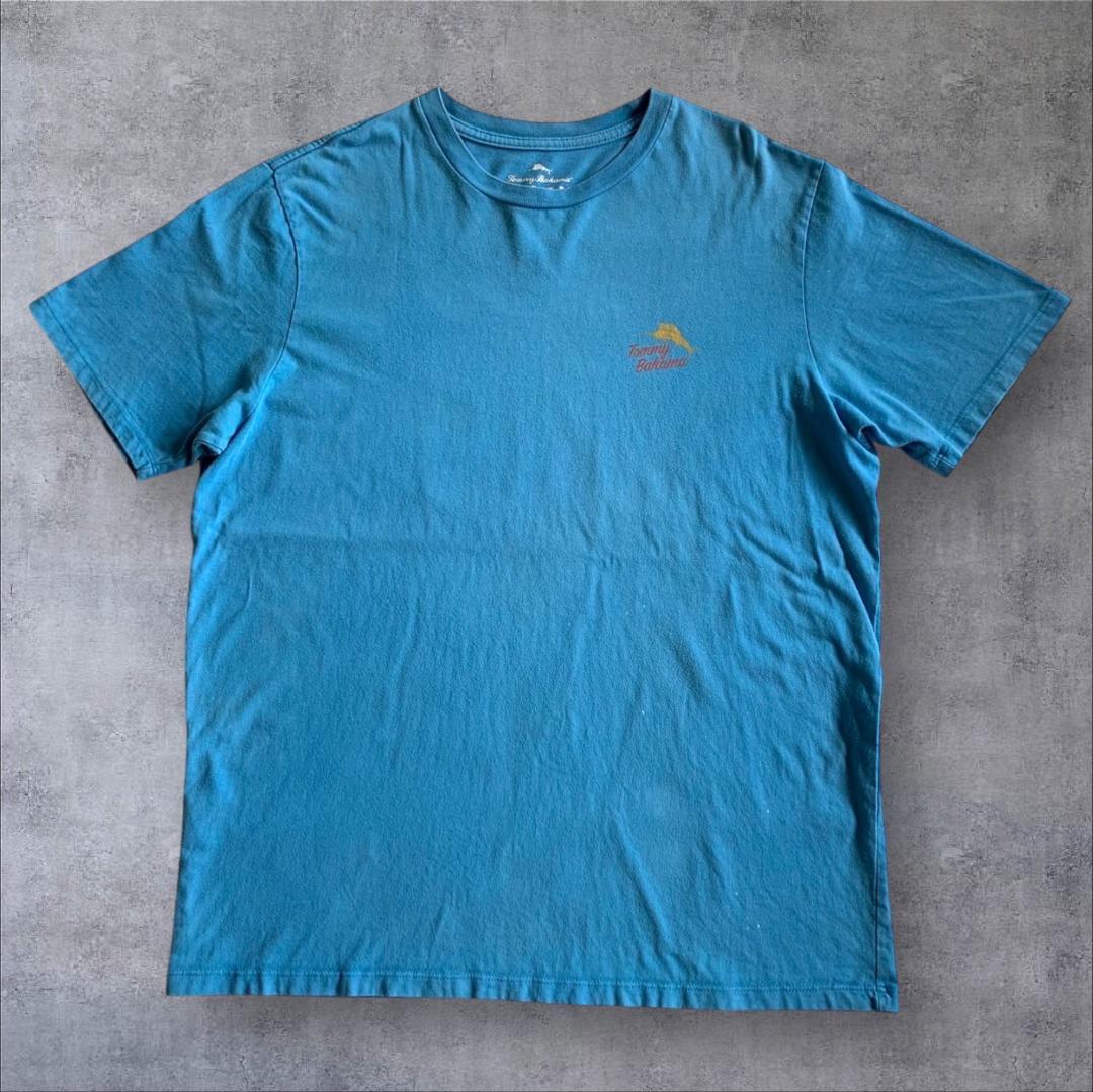 テキーラ TEQUILA お酒 Tシャツ tommy bahama 水色 M o-000016