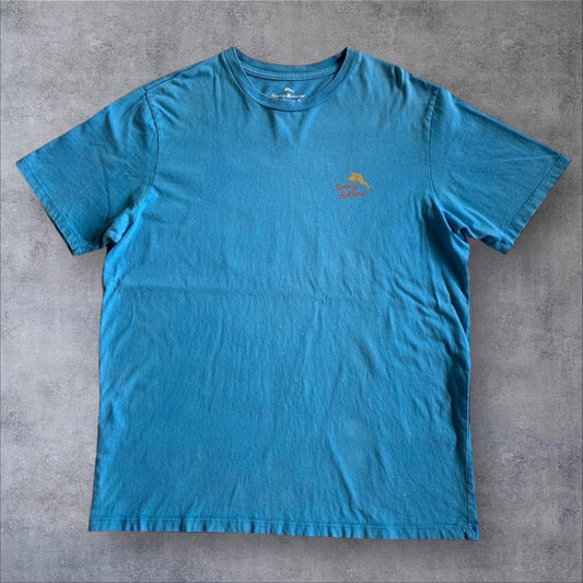 テキーラ TEQUILA お酒 Tシャツ tommy bahama 水色 M o-000016