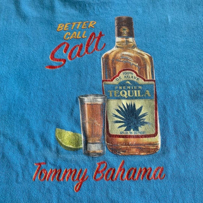 テキーラ TEQUILA お酒 Tシャツ tommy bahama 水色 M o-000016