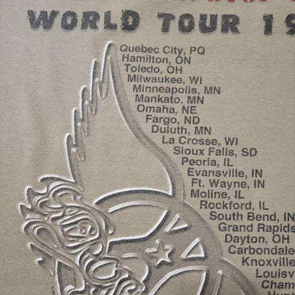 90s エアロスミス AEROSMITH バンT カーキ ba-000022