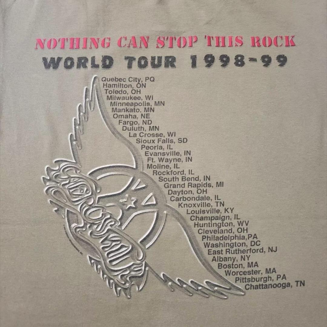 90s エアロスミス AEROSMITH バンT カーキ ba-000022