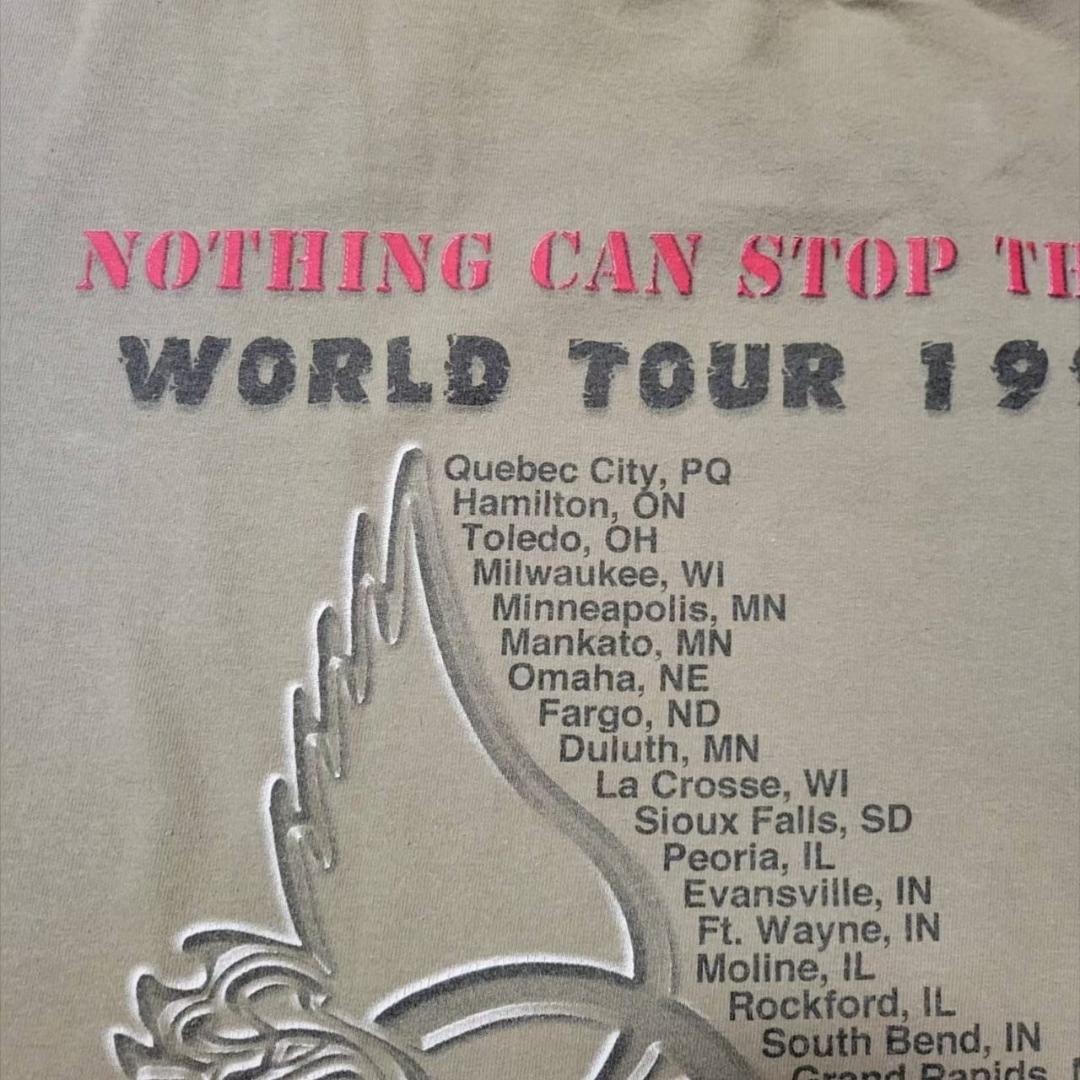 90s エアロスミス AEROSMITH バンT カーキ ba-000022