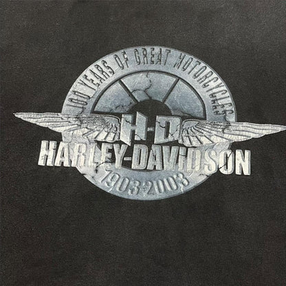 00s ハーレーダビッドソン USA製 黒 ハーレー L co-000015