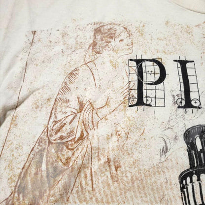 90s アートT ピサの斜塔 Tシャツ イタリア ガリレオ シングル a-000027
