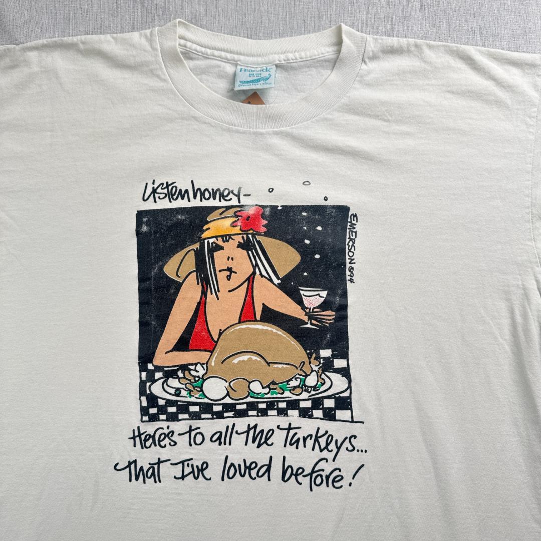 90s EMERSON Tシャツ アートT listen honey a-u-2505-048