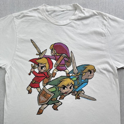 00s ゼルダの伝説 4つの剣 Tシャツ zelda ゲーム 白 ch-u-2505-009