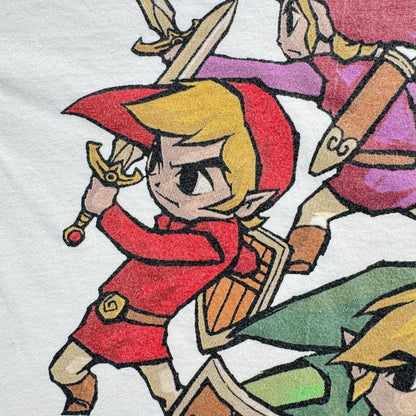 00s ゼルダの伝説 4つの剣 Tシャツ zelda ゲーム 白 ch-u-2505-009