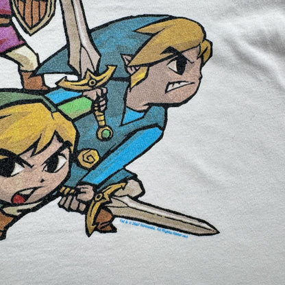 00s ゼルダの伝説 4つの剣 Tシャツ zelda ゲーム 白 ch-u-2505-009