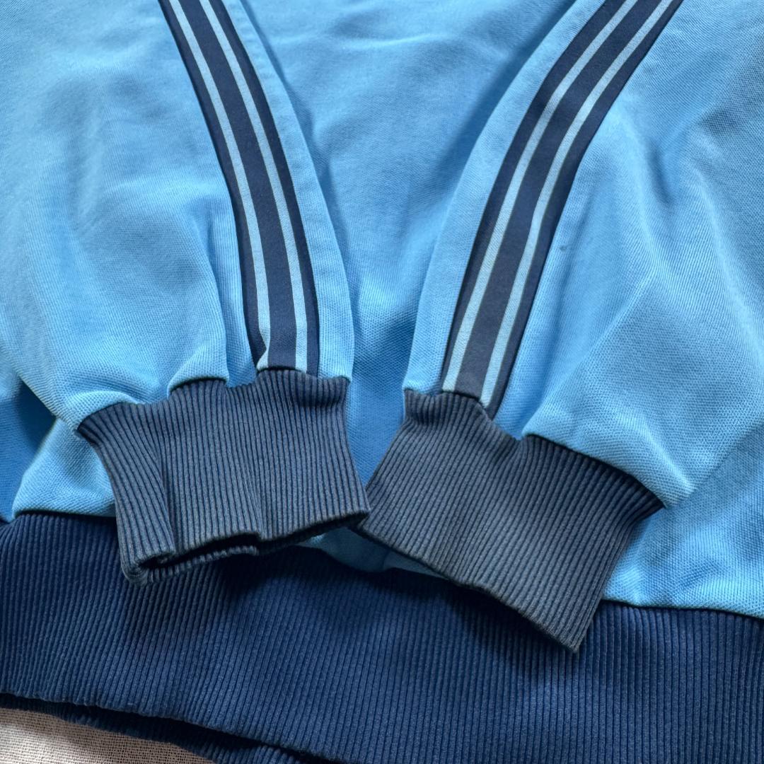 70s adidas アディダス トラックジャケット 青 6号 ジャージ ja-2603-060