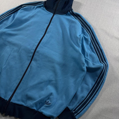 70s adidas アディダス トラックジャケット 青 6号 ジャージ ja-2603-060