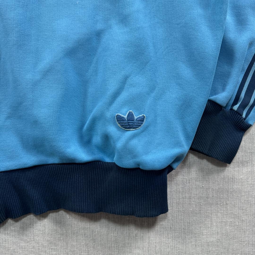 70s adidas アディダス トラックジャケット 青 6号 ジャージ ja-2603-060