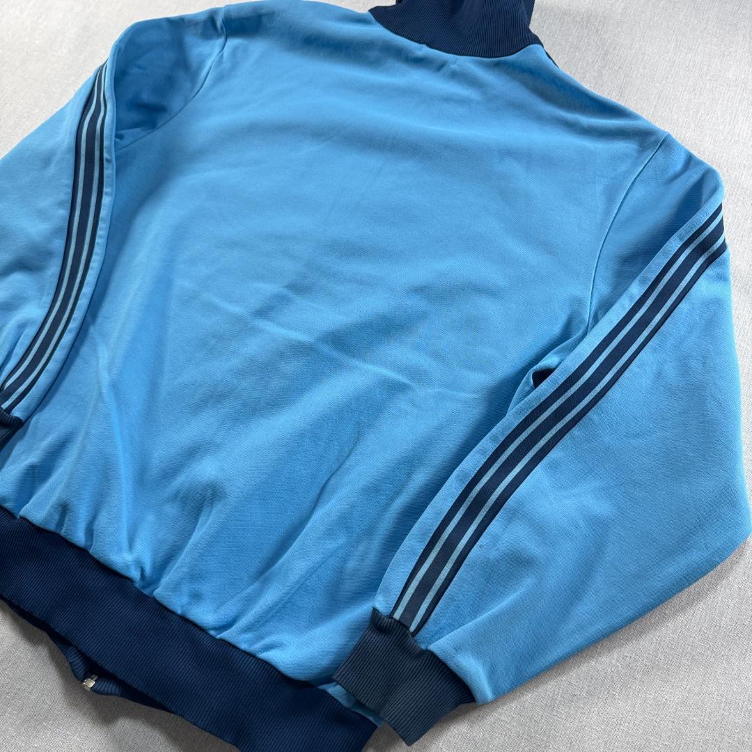 70s adidas アディダス トラックジャケット 青 6号 ジャージ ja-2603-060