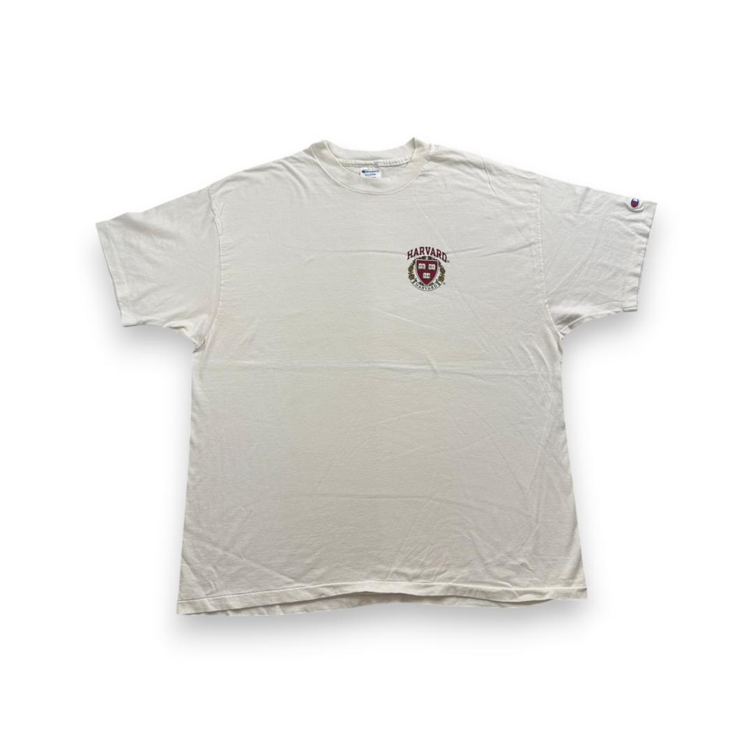 90s USA製 チャンピオン ハーバード大学 カレッジTシャツ 白 br-u-2505-001