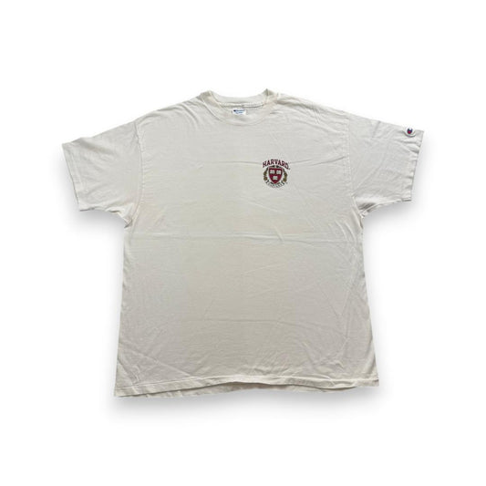 90s USA製 チャンピオン ハーバード大学 カレッジTシャツ 白 br-u-2505-001