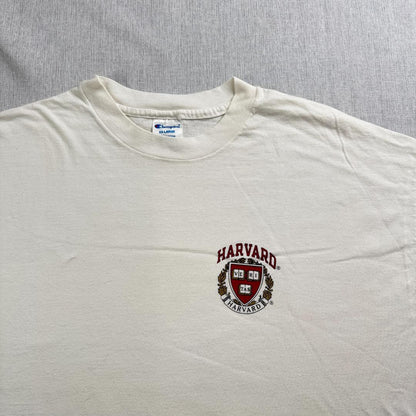 90s USA製 チャンピオン ハーバード大学 カレッジTシャツ 白 br-u-2505-001