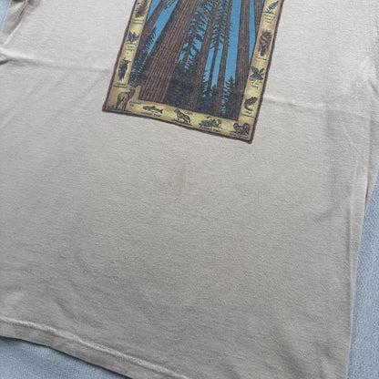 redwood Tシャツ ブラウン ベージュ 木 森 動物 アニマル a-u-2505-049