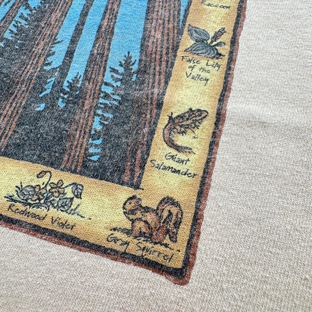 redwood Tシャツ ブラウン ベージュ 木 森 動物 アニマル a-u-2505-049