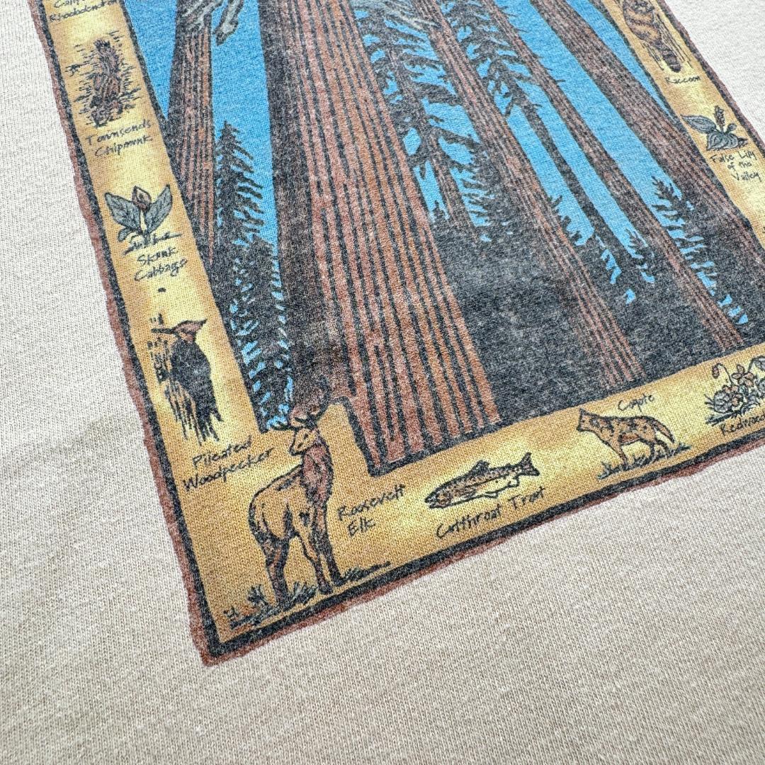 redwood Tシャツ ブラウン ベージュ 木 森 動物 アニマル a-u-2505-049
