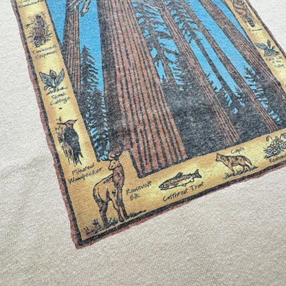 redwood Tシャツ ブラウン ベージュ 木 森 動物 アニマル a-u-2505-049