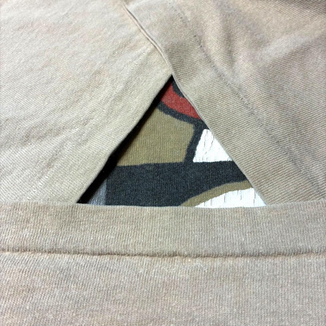 90s BIGHED ビッグヘッド アートT ONEITA ベージュ XL a-u-2505-087