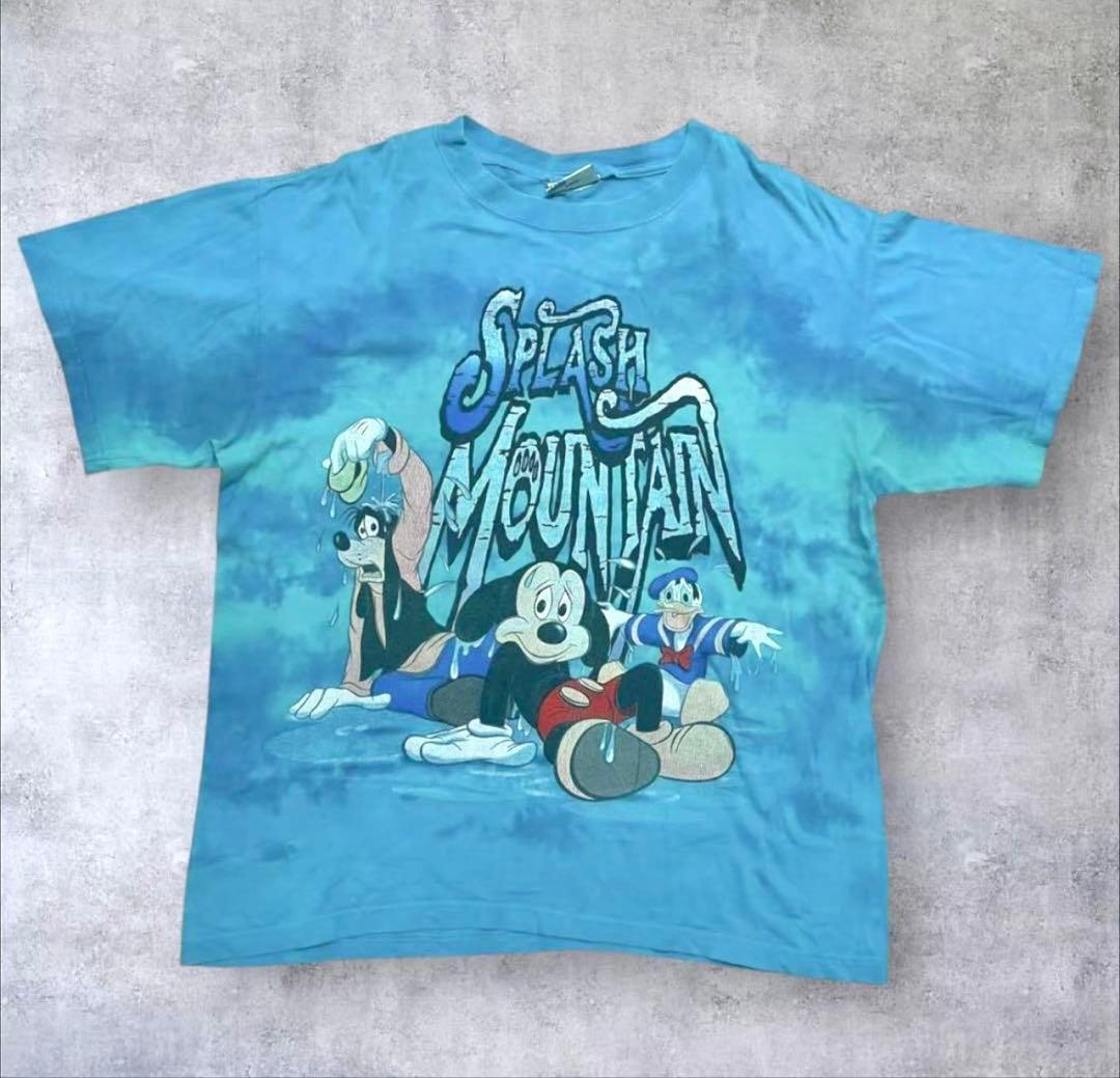 00sディズニー スプラッシュマウンテン Tシャツ タイダイ d-000018