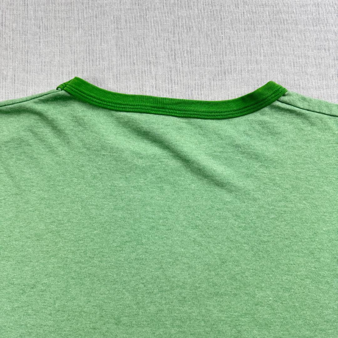00s スーパーマリオ ゲーム Tシャツ リンガー 緑 ch-u-2505-002