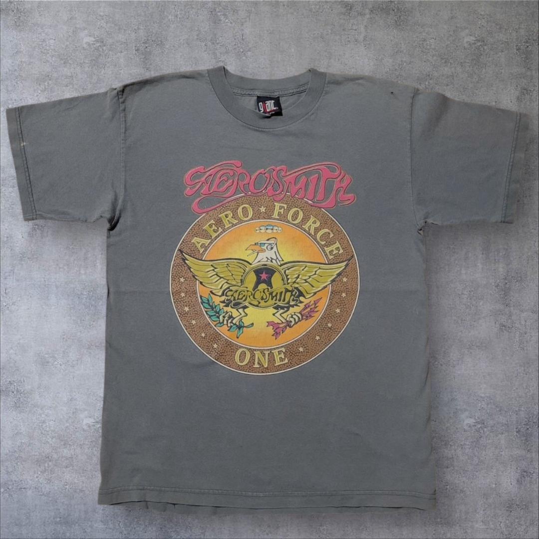 90s エアロスミス AERO FORCE ONE GIANTタグ USA製 L ba-000010