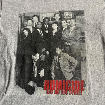 90s アメリカ ドラマ Tシャツ HOMICIDE デルタ グレー m-000027