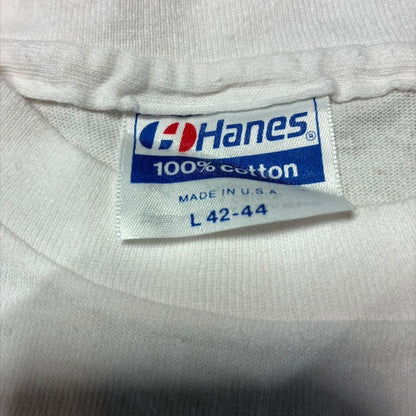 80s ゲイリーラーソン The Far Side アートT Hanes USA製  ホワイト L a-u-2505-076