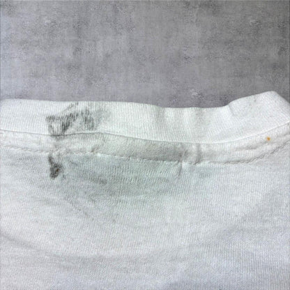 80s ゲイリーラーソン The Far Side アートT Hanes USA製  ホワイト L a-u-2505-076