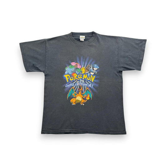 90s ポケモン リザードン Tシャツ 1999 黒 ch-t-2505-004