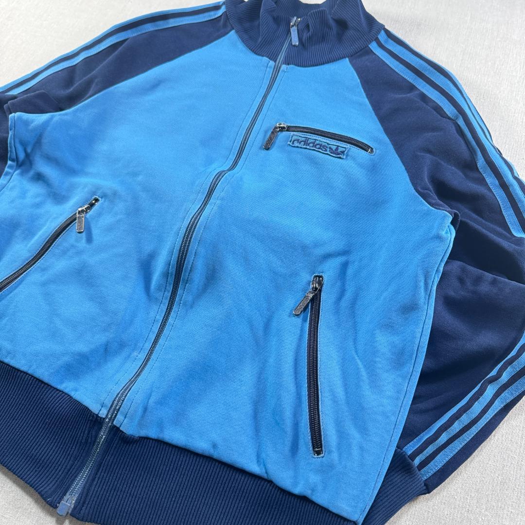 80s adidas アディダス トラックジャケット ブルー ユーゴスラビア製 ja-2603-031