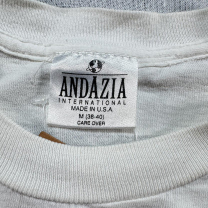 90s M.C. エッシャー Tシャツ だまし絵 アートT 白 M a-t-2505-019