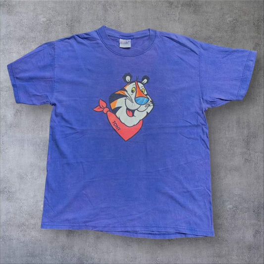 00s Tシャツ hanes ブルー beefy-t L ch-000042