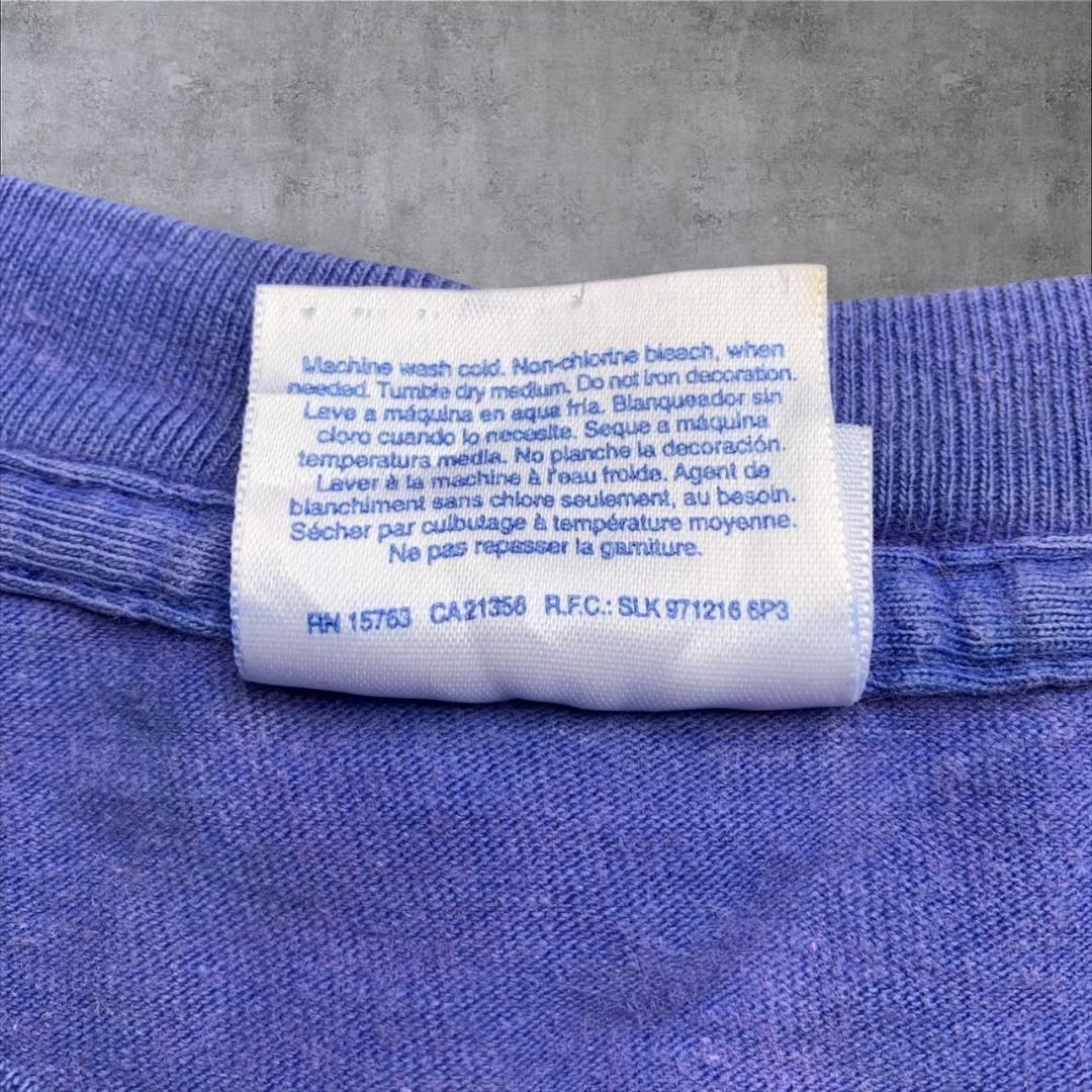 00s Tシャツ hanes ブルー beefy-t L ch-000042