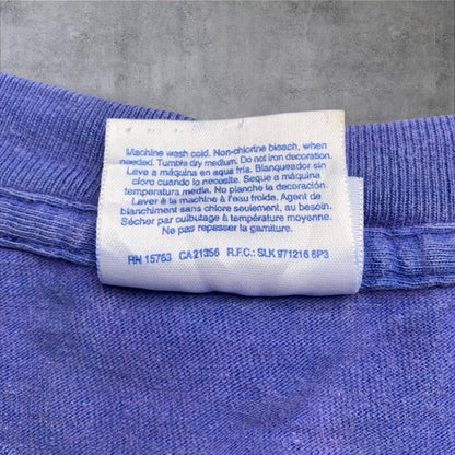 00s Tシャツ hanes ブルー beefy-t L ch-000042