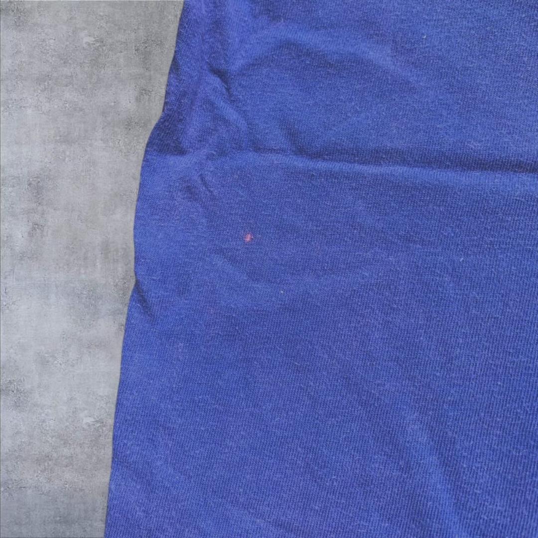00s Tシャツ hanes ブルー beefy-t L ch-000042