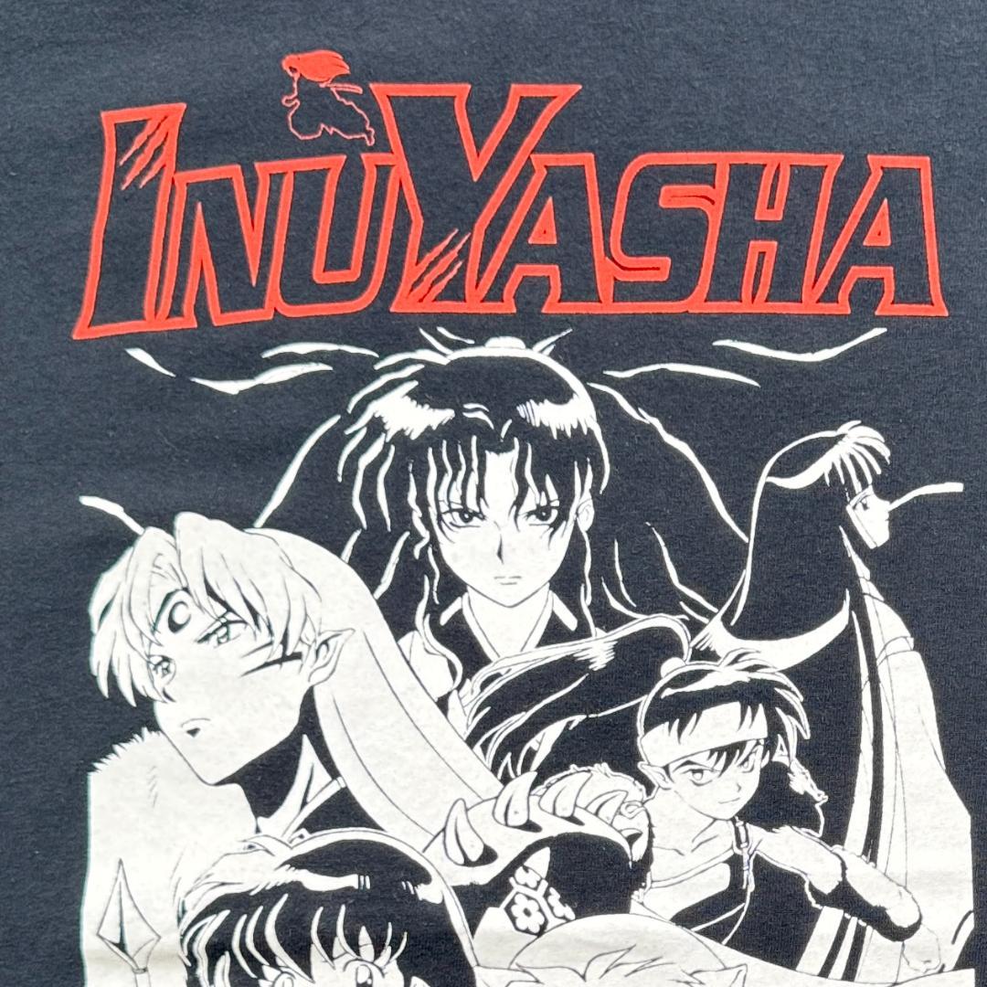美品 00s 犬夜叉 Tシャツ 黒 ブラック ch-u-2505-003