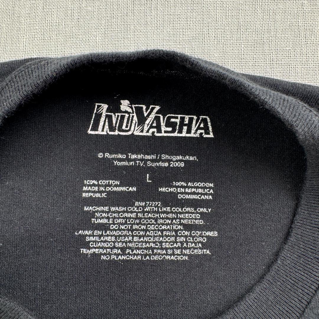 美品 00s 犬夜叉 Tシャツ 黒 ブラック ch-u-2505-003