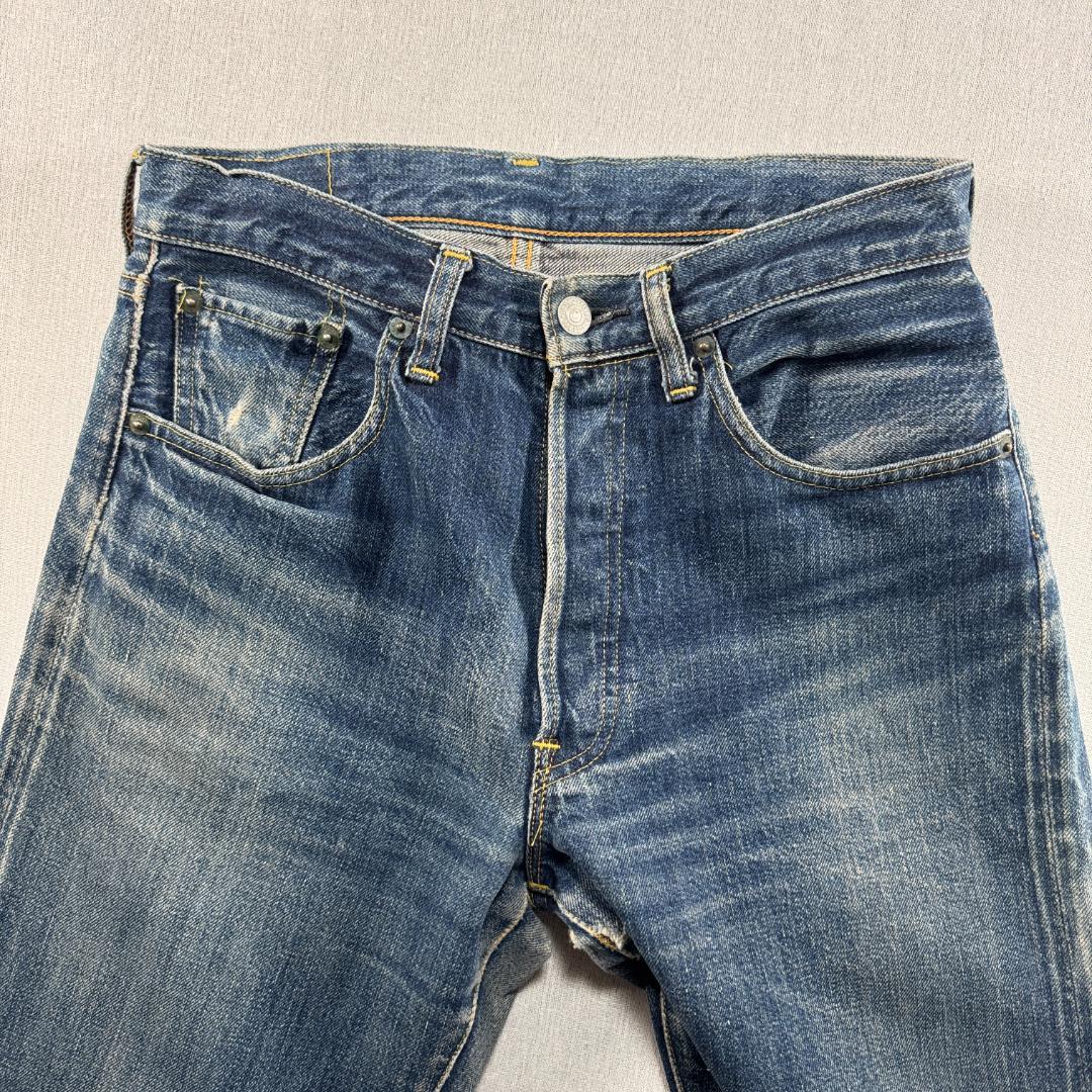 90s 501 BIGE 復刻 66501 赤耳 Vステッチ W30 in-000007