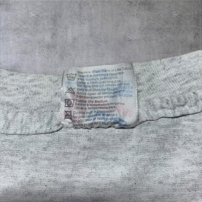 90s USA製 科学 アート Hanes L グレー o-000014