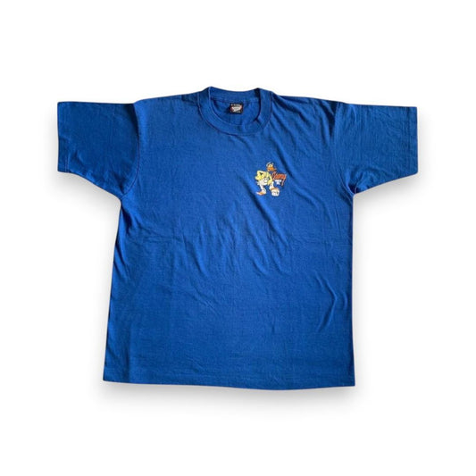 90s シングルステッチ USA製 企業T Tシャツ XL 青 o-000018
